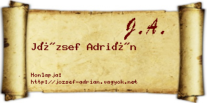 József Adrián névjegykártya
