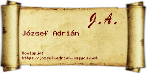 József Adrián névjegykártya